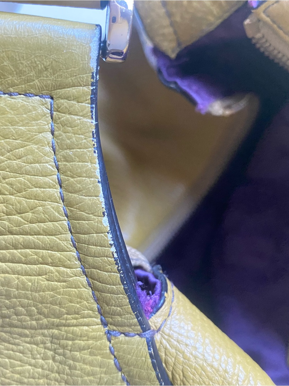 Furla Mustard Yellow Leather Hobo Shoulder Bag - Picture 12 of 13
